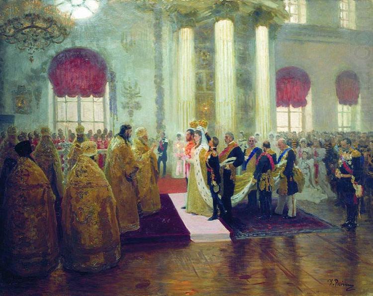 Ilya Repin Wedding of Nicholas II and Alexandra Fyodorovna, china oil painting image